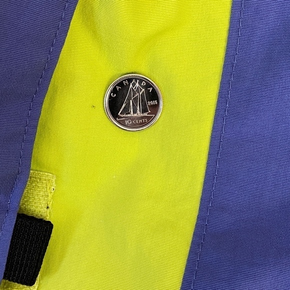 Columbia Convert Jacket Womens Med Purple Yellow Vintage Y2K Convertible Hooded - Picture 14 of 14